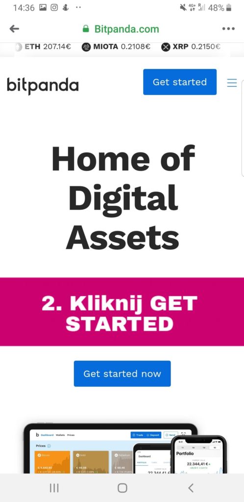 bitpanda promocja krok 1