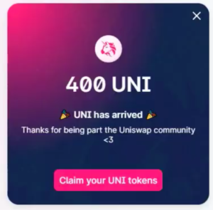 400 uni airdrop uniswap