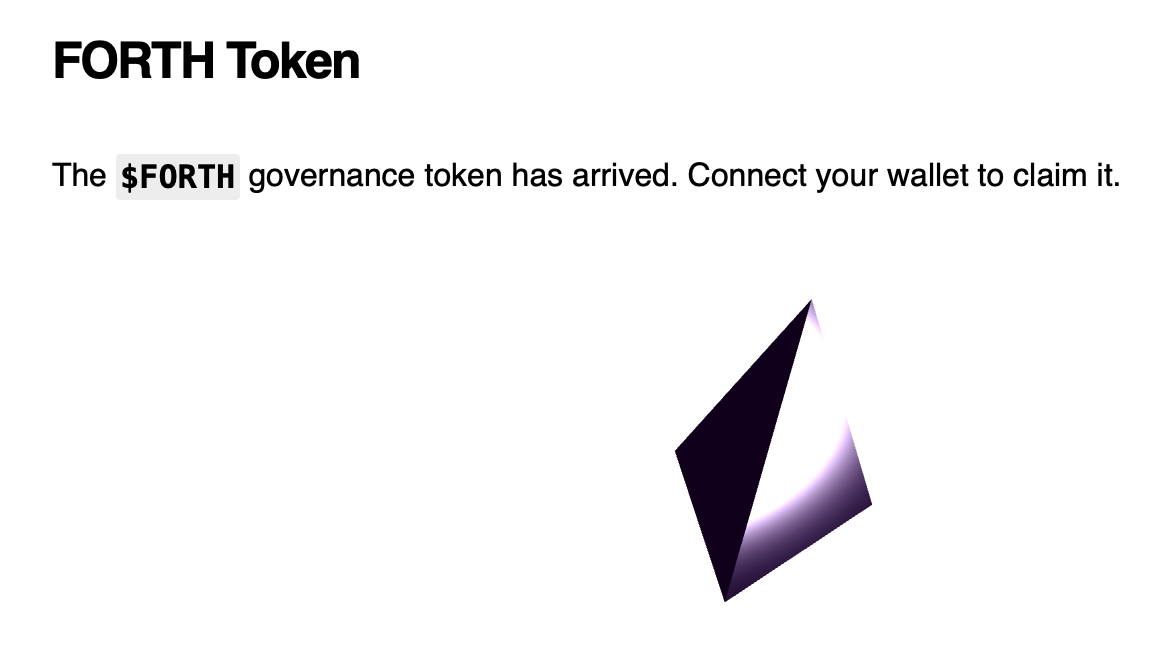 $forth token airdrop 2021